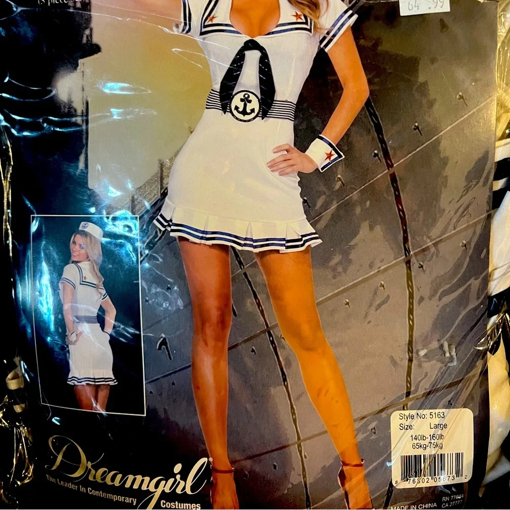 Dreamgirl 5163 Cruise Cutie sailor girl costume size Large - Picture 2 of 5